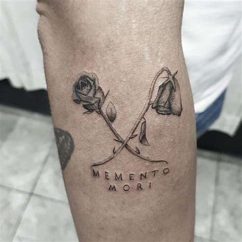 memento mori flower tattoo
